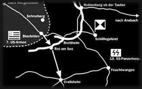 Militärische Lage im April 1945: Die Amerikaner auf dem Vormarsch Richtung Crailsheim